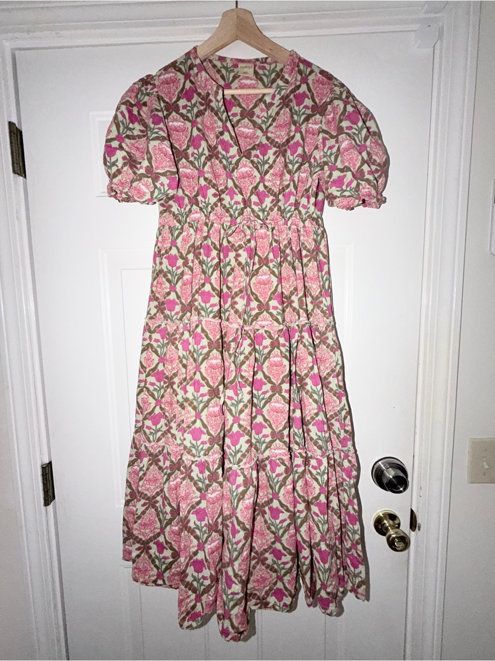 Anayna Floral Maxi Dress XXL in Pink and Green.